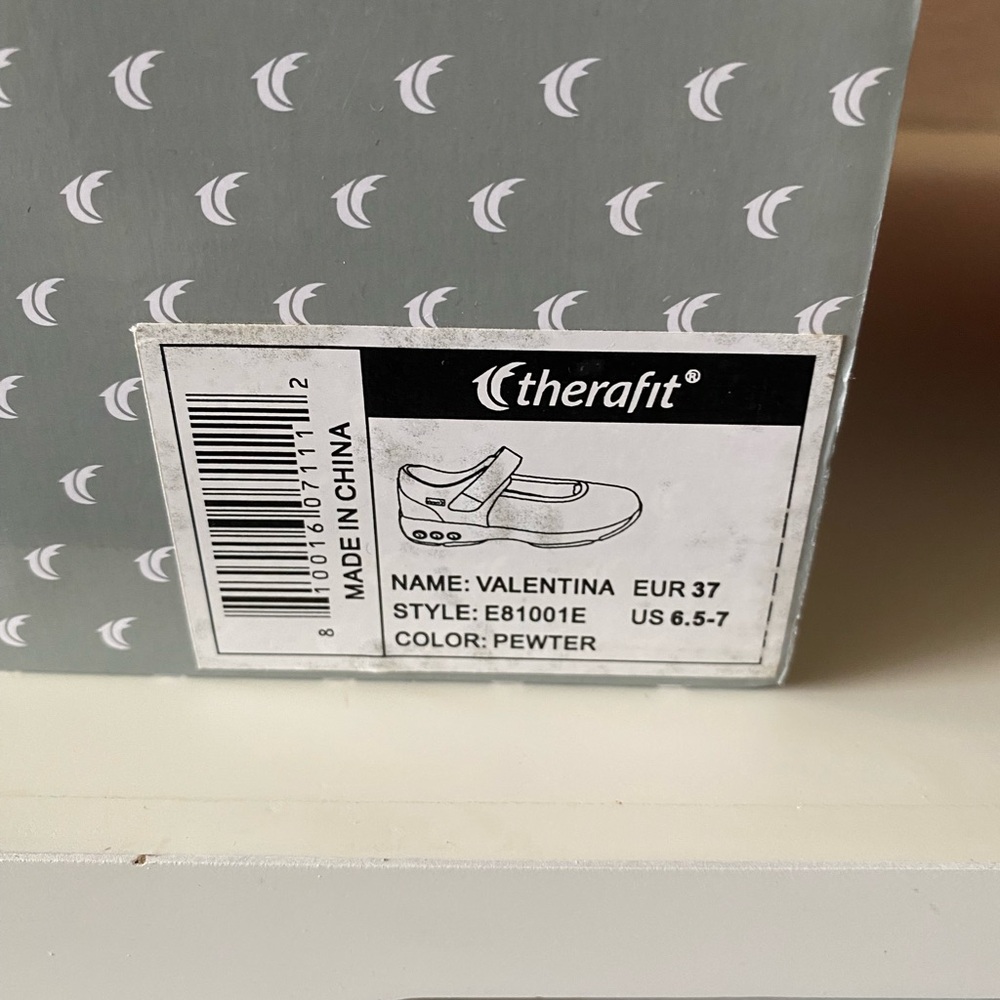 Therafit Mary Jane’s Black & Silver Size 6.5 - Picture 10 of 11
